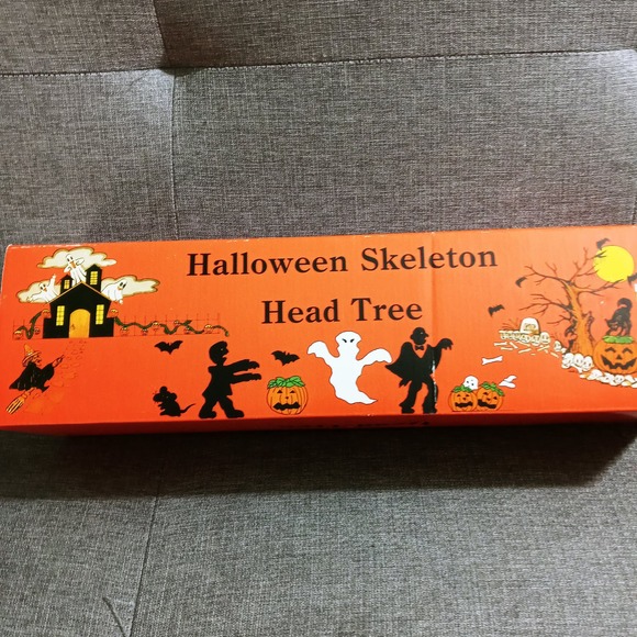 Vintage Creepy Halloween Skull Tree Jack o Lantern Witch Pumpkin Ghosts (shelf) - Picture 9 of 9